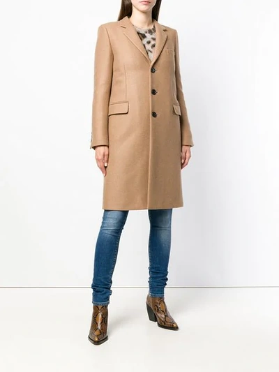 single-breasted buttoned coat