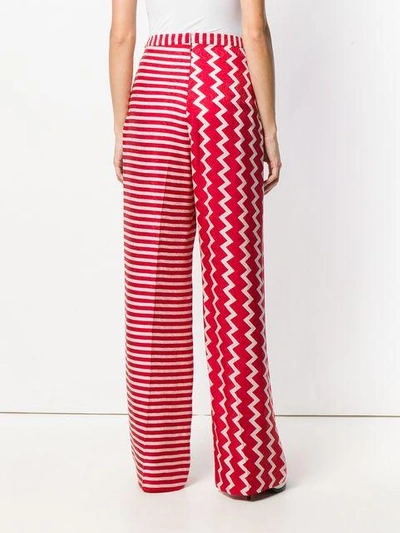 Shop Stella Mccartney Contrasting Palazzo Pants In Red