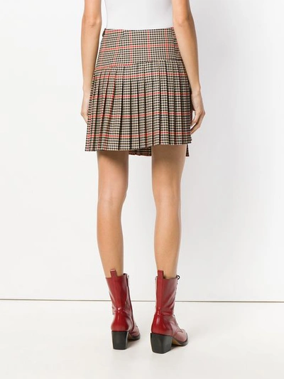 checked pleated skirt