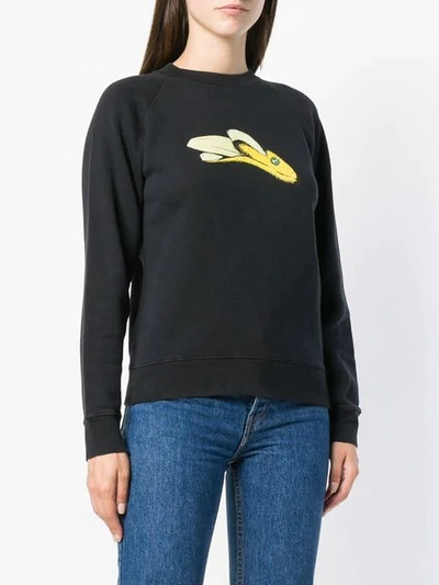 Shop Alexa Chung Printed Sweatshirt In Washed Black