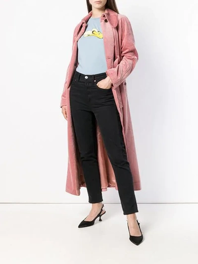 Shop Alexa Chung Double Breasted Corduroy Coat In Pink