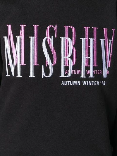 Shop Misbhv Logo Embroidered Hoodie In Black