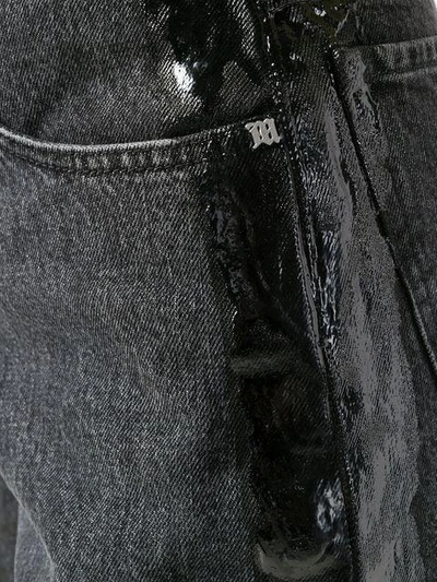 Shop Misbhv Side Stripe Cropped Jeans In Black