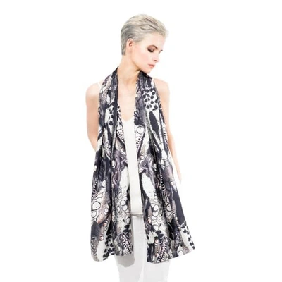 Cassandra Hone Beetle Shell And Lizards Large Scarf