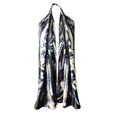 Cassandra Hone Beetle Shell And Oil Blue Large Scarf