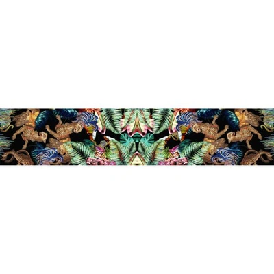 Cassandra Hone Jungle Depths Black Small Scarf
