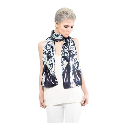 Cassandra Hone Beetle Shell And Oil Small Scarf