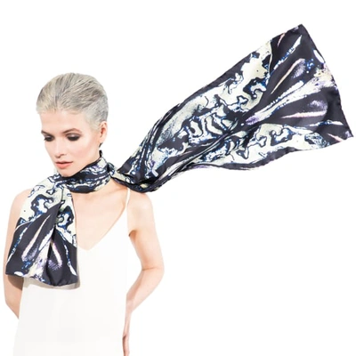 Cassandra Hone Beetle Shell And Oil Small Scarf
