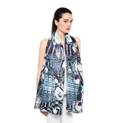 Cassandra Hone Crocodile And Bubbles Large Scarf