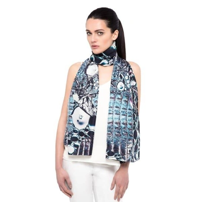 Cassandra Hone Crocodile And Bubbles Large Scarf