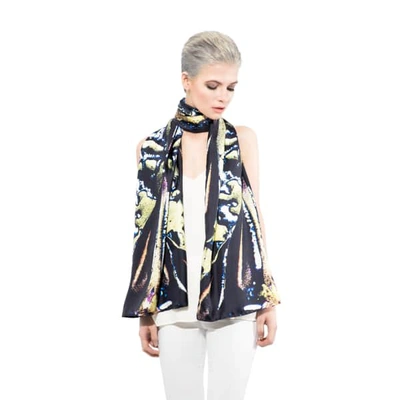 Cassandra Hone Beetle Shell And Oil Green Large Scarf