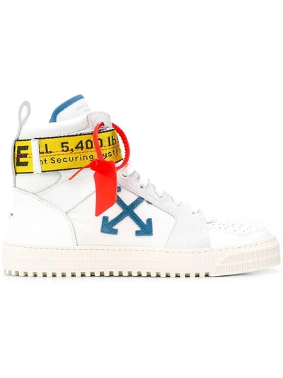 Shop Off-white Hi-top Branded Sneakers