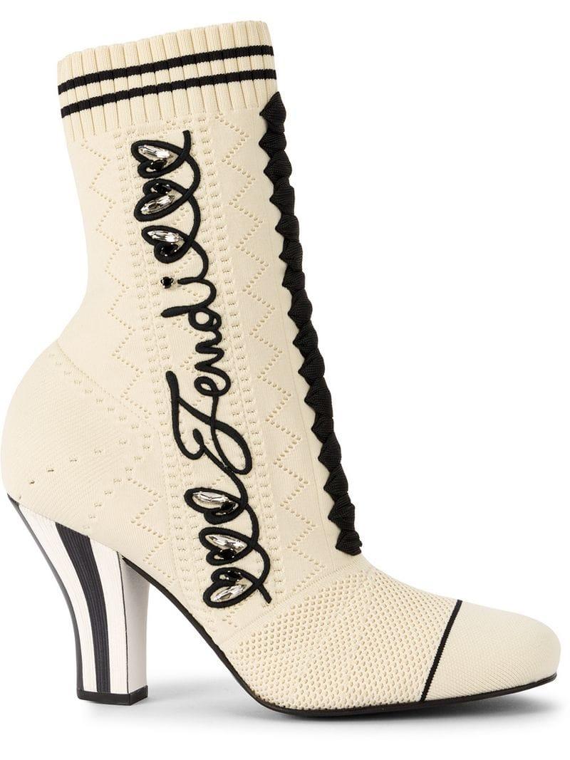 fendi rockoko ankle boots