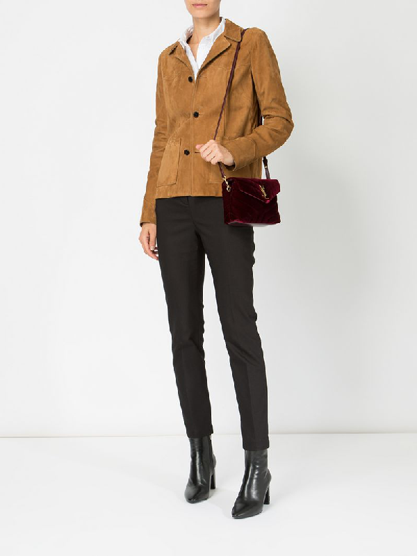 ysl toy loulou velvet burgundy
