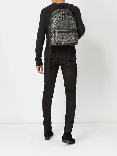 Shop Saint Laurent City Backpack - Black