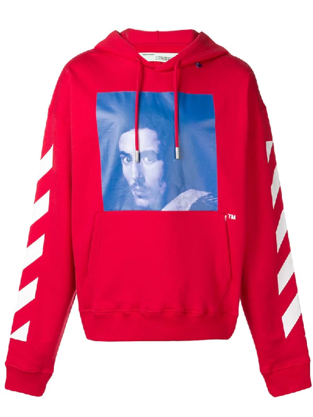 Off white Diagonal Bernini Cotton Hoodie In Red ModeSens