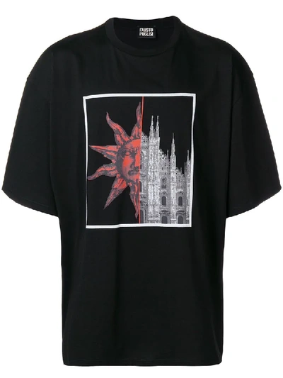 Shop Fausto Puglisi Printed T-shirt - Black