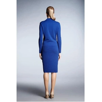 Shop Rumour London Olivia Azure Blue Soft Merino Wool Blend Dress
