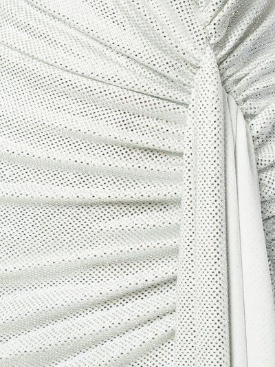 Shop Alexandre Vauthier Halter Strap Jersey Gown - White