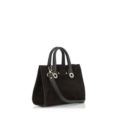 Shop Jimmy Choo Riley/s Black Crosta Mini Tote Bag