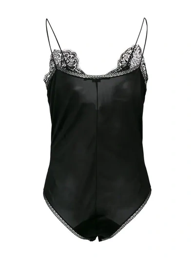 Shop Stella Mccartney Lace Bodysuit - Black