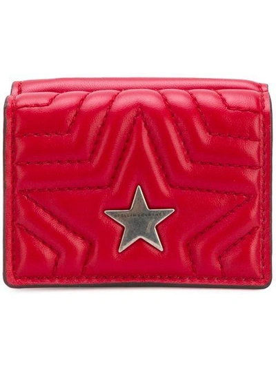 Shop Stella Mccartney Stella Star Flap Wallet - Red