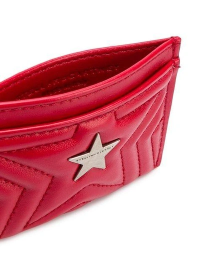Shop Stella Mccartney Stella Star Cardholder In Red