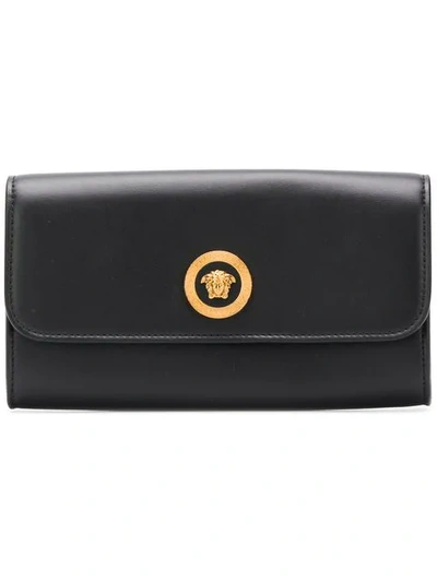 Shop Versace Medusa Tribute Wallet In Black