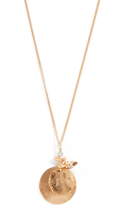 Shop Chan Luu Coin Short Necklace In Yellow Gold