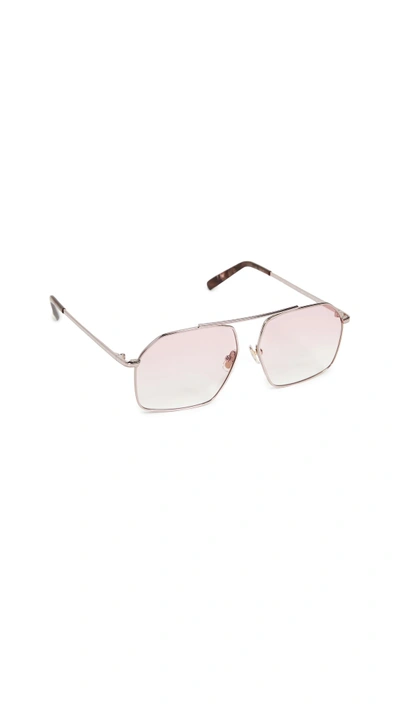 Shop Monse X Morgenthal Frederics Linda Sunglasses In Rose Gold