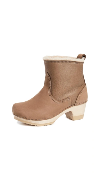 Shop No.6 Pull On Shearling Mid Boots In Honey