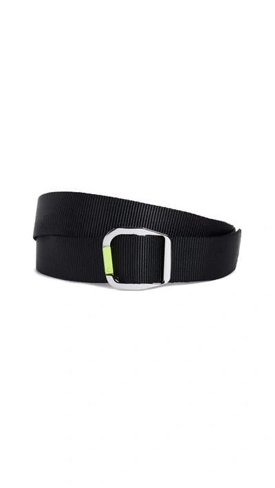 Shop Tibi Carabiner Nylon Belt In Black Multi