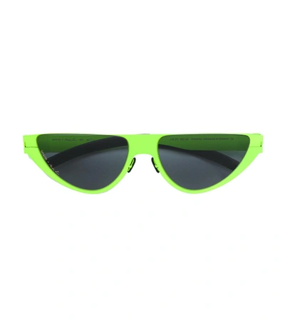 Shop Mykita + Martine Rose Kitt Green Cat Eye Sunglasses