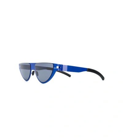 Shop Mykita X Martine Rose Kitt Blue Cat Eye Sunglasses