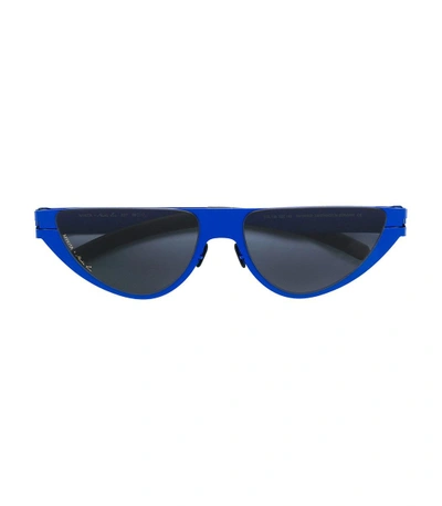 Shop Mykita X Martine Rose Kitt Blue Cat Eye Sunglasses