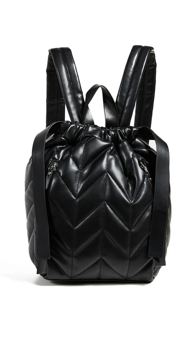 Shop Studio 33 Nifty Drawstring Backpack In Black