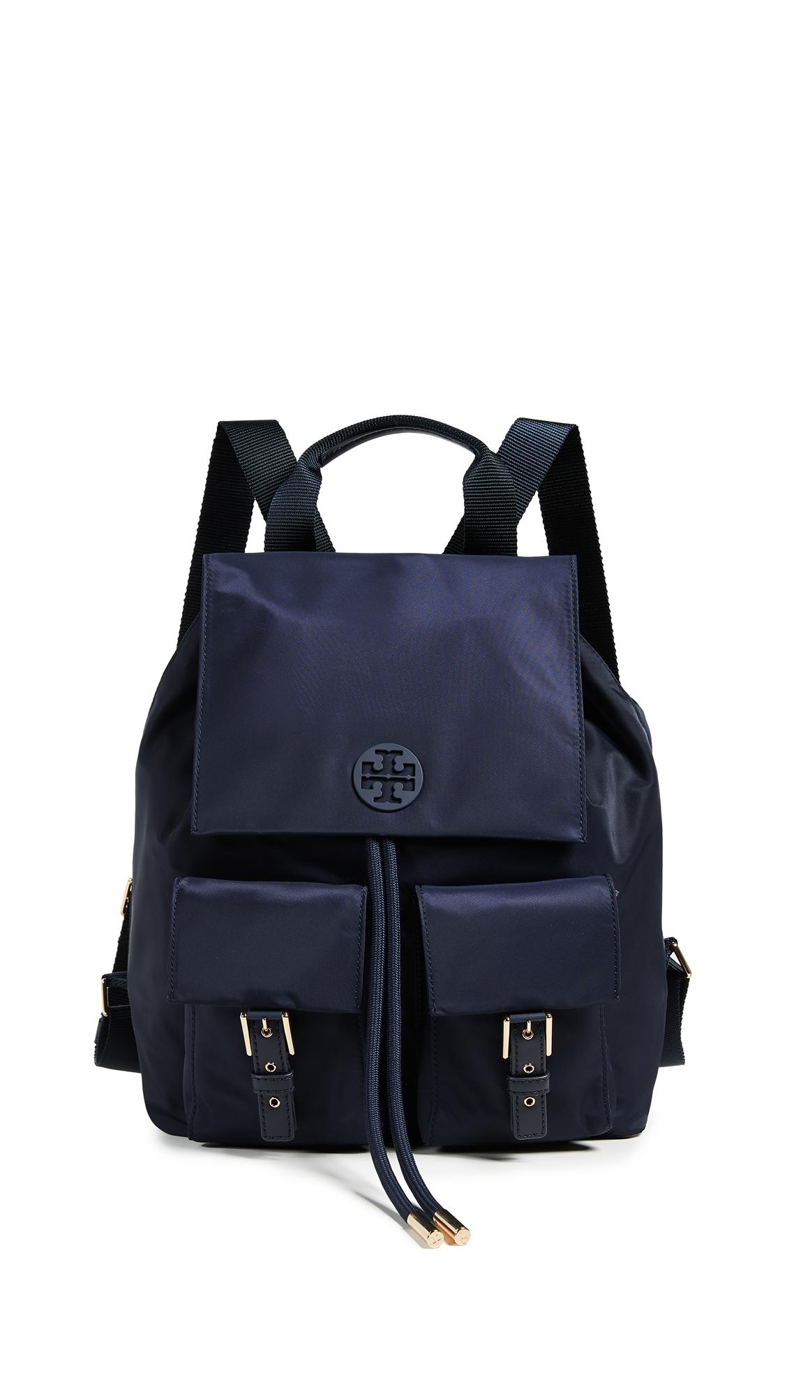 tory burch tilda nylon flap backpack