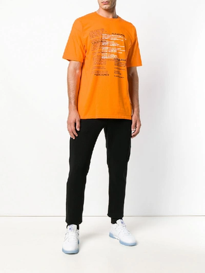 Shop Pleasures Lyrics Print T-shirt - Yellow & Orange