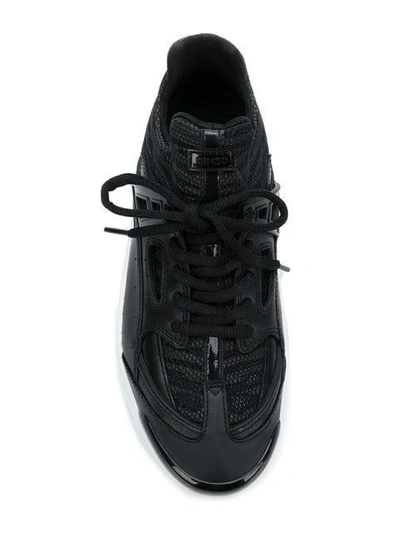 Shop Kenzo Platform Lace-up Sneakers In Black