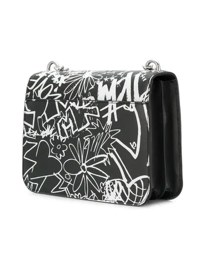 Shop Michael Michael Kors Graffiti Shoulder Bag - 001 Black