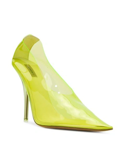 Shop Yeezy Clear Pointed Pumps In Yellow & Orange