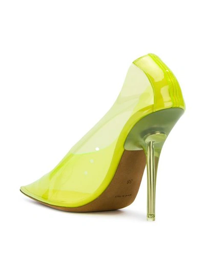 Shop Yeezy Clear Pointed Pumps In Yellow & Orange