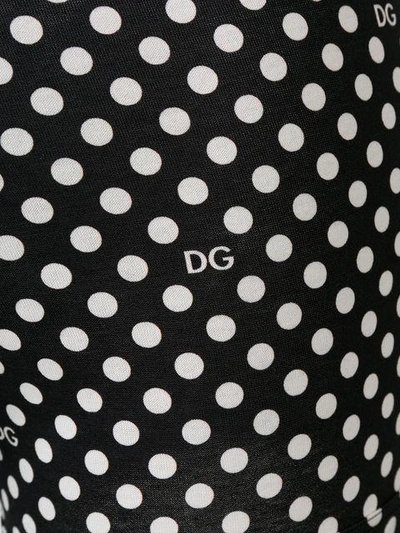 Shop Dolce & Gabbana Underwear Polka Dot Branded Boxers - Black