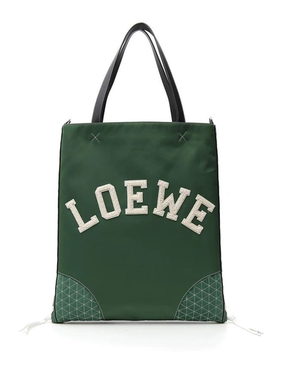 Shop Loewe Tote Bag In Green