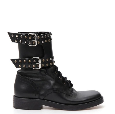Shop Isabel Marant Étoile Embellished Combat Boots In Black