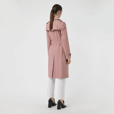 Shop Burberry Tropical Gabardine Trench Coat In Chalk Pink