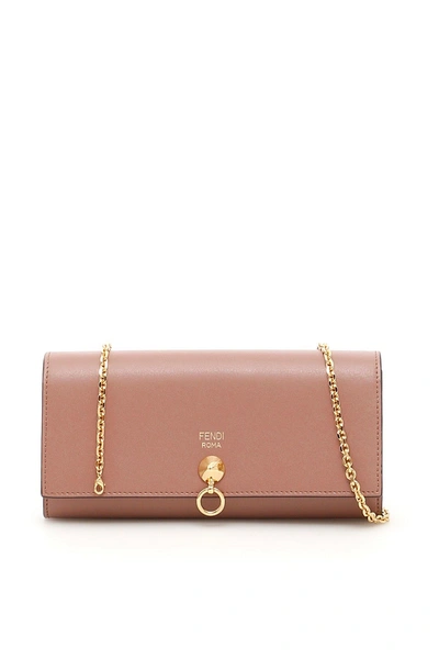 Shop Fendi By The Way Chain Strap Wallet In Pink