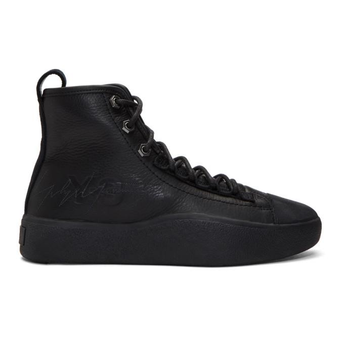 Men's Bashyo Leather High Top Sneakers in Black Men's Bashyo Leather High Top Sneakers in Black