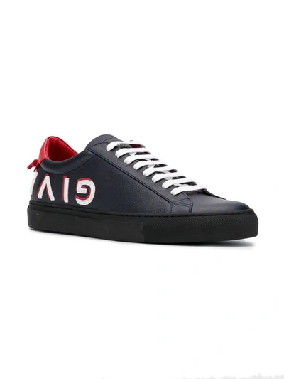 Shop Givenchy Urban Street Logo Sneakers In Blue