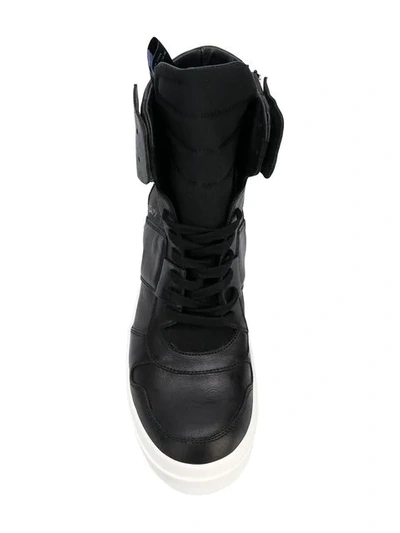 Shop Cinzia Araia Contrast Hi-top Sneakers - Black